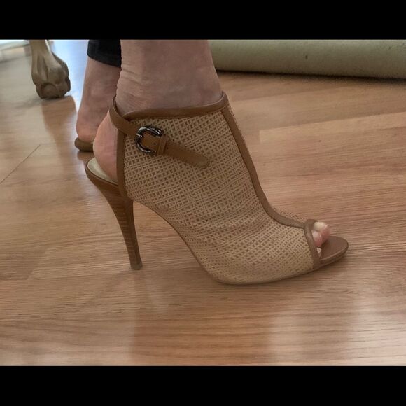 MarTochi beige mesh high heel sandals, great shape, worn 2 times, size 9 - Picture 3 of 8